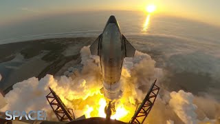 See SpaceX Starship liftoff and separate in amazing new views [upl. by Aled]