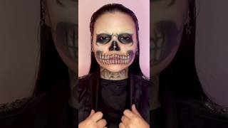 TateLangdon Skull Makeup Tutorial 💀 AHS SkullMakeup SkeletonMakeup HalloweenMakeup [upl. by Ynad739]