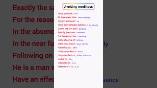 Avoiding Wordiness  Improve Your English EnglishEmporium3 english shorts viral learn [upl. by Iy]