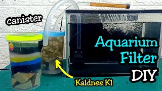 Membuat Filter Canister Aquarium dengan 2 Toples Plastik Kombinasi dengan Kaldnes K1 [upl. by Ardnoet]