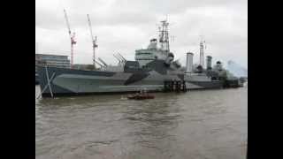 HMS Belfast fires cannons for 1812 Overture [upl. by Ranee]