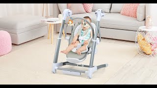 INFANS 3 in 1 Baby High Chair Electric Baby Swing Infant Dining Booster Seat [upl. by Bixler]