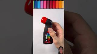 Satisfying HEART with red paint Marker ✨🎨 art drawing posca satisfying funny react shorts [upl. by Yraht]