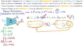 TERMODINÁMICAINTERESANTE EJERCICIO RESUELTO TIPO EXAMEN de un COMPRESOR ENTRA Y APRENDE DE VERDAD [upl. by Enilekaj763]