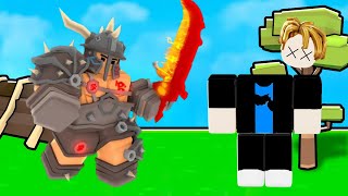 Dominating with barbarian kit in Roblox Bedwars [upl. by Gardal]