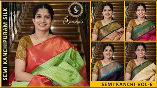 SEMI KANCHIPURAM SILK  Premium Silk Sarees  Vol6  Silverlines [upl. by Ardnod671]