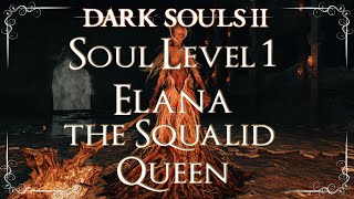 Dark Souls 2  Elana Squalid Queen Soul level 1 Sunken King DLC [upl. by Mcarthur]