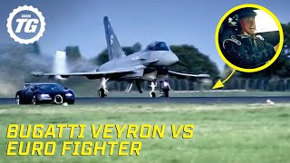 Bugatti Veyron vs Euro Fighter  Top Gear Series 10 [upl. by Airbmac]