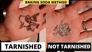 How To Clean Your Sterling Silver Jewelry At Home With Baking Soda [upl. by Hoebart816]