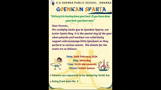 Goenkan Sparta Junior Sports Day [upl. by Alauqahs]