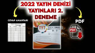 Yayın Denizi Türkiye Geneli 2Deneme Cevap Anahtarı ve PDF yayınlandı [upl. by Ogilvie]