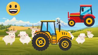 Tractors For Kids With Exciting Farm Adventures Plowing Sowing amp Mowing Fields [upl. by Winfrid]