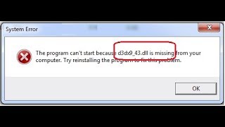 Easy Way to Fix d3dx9 dll Error Any Games Working All Windows 100 Working  RJ Solution [upl. by Ammeg]