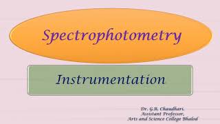 Spectrophotometry Instrumentation [upl. by Seavir]