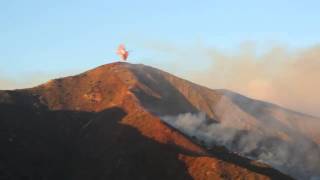 Exhilarating DC10 Firefighter Plane Pulls Off Incredible Maneuver In Silverado Canyon 9122014 [upl. by Eitirahc]