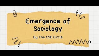 Historical antecedents of emergence of Sociology as a discipline [upl. by Marka]