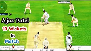 Ajaz Patel Took 10 Wickets Today Left Arm Spinner AdeelGaming001 [upl. by Anelim]