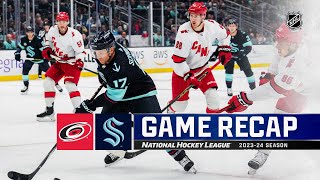 Hurricanes  Kraken 1019  NHL Highlights 2023 [upl. by Ike]