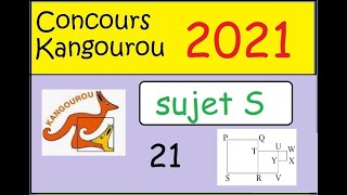 concours kangourou 2021 S question 21 [upl. by Ecirbaf561]