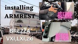 How to install ARMREST in Brezza lxi VxiZxi car [upl. by Shaff]