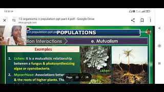 Organisms and Population  Commensalism and Mutualism [upl. by Paley]