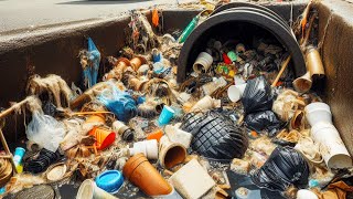 Blocked Culvert Drain By Massive Debris Stuck In Drain [upl. by Horace878]