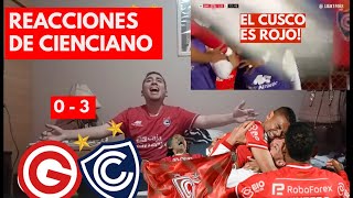 DEPORTIVO GARCILASO 0  3 CIENCIANO  REACCIONES  LIGA 1 BETSSON 2023  CLAUSURA  FECHA 15 [upl. by Lihka]