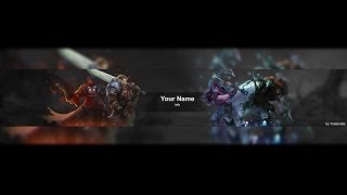 Speed Art 2  Free League of Legends Youtube Banner [upl. by Ahteral]