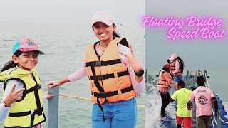 Thrilling HighSpeed Adventure Exploring Floating Bridges with Speed Boats I chavakkad floating [upl. by Reace]