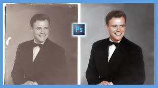 How to Repair and Colorize Old Photos Adobe Photoshop CC Tutorial [upl. by Clifton]