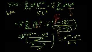 DT ConvolutionTwo Exponentials Part 2 [upl. by Boyer748]