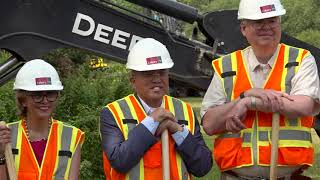 City of Calgary breaks ground on Sunnyside Flood Barrier [upl. by Lertsek364]