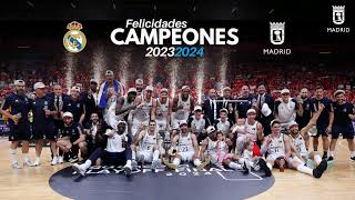 Almeida recibe al Real Madrid de Baloncesto campeón de la Liga Endesa ACB 20232024 [upl. by Retsae]