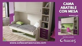 Mueble cama con gran escritorio [upl. by Tteltrab890]