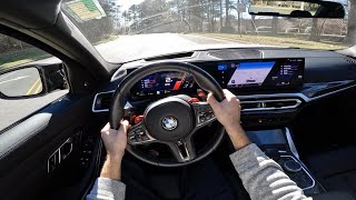 2024 BMW M3 Competition POV Drive Impressions and ASMR [upl. by Ahtiek738]