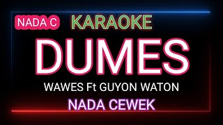 DUMES Karaoke Nada Wanita  WAWES feat GUYON WATON [upl. by Lorre]