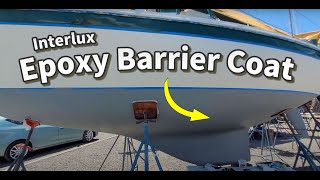 Progress at the boat yard Putting the Interlux 2000e epoxi barrier first coat [upl. by Fernanda]