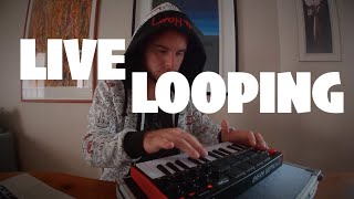 Live Looping with AKAI MPK Mini Reggae loop [upl. by Attenyt]