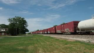 BNSF 555 West Lockport Illinois [upl. by Vahe]