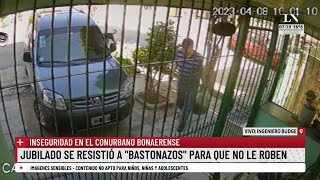 Un jubilado se resistió a quotbastonazosquot para que no le roben [upl. by Ahtibbat596]