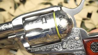 Ruger New Vaquero Engraved 45LC Cowboy Action Stainless Revolver Overview  New World Ordnance [upl. by Nytram33]