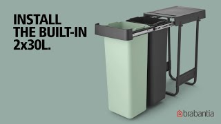 HOW TO – Install the Sort amp Go Built in Bin 2 x 30L  Brabantia [upl. by Faucher]