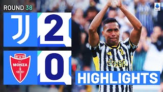 JUVENTUSMONZA 20  HIGHLIGHTS  Alex Sandro strikes in last game for Juve  Serie A 202324 [upl. by Nnaycnan]