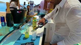 YACHT PARTY BILLIONAIRE CLUB MIAMI amp MYKONOS drone HQ [upl. by Eryn]