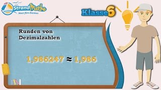 Dezimalzahlen runden  Klasse 6 ★ Wissen [upl. by Adah]