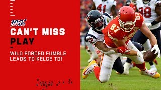 Chiefs WILD Forced Fumble Leads to Kelce TD [upl. by Nueoras]