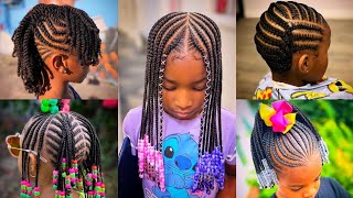 🔥💯2024 Best Natural Hair Styles For Black Kids  Latest Kids Cornrow Hairstyle Ideas♥️ [upl. by Trudey]