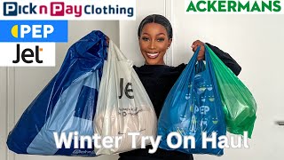 WINTER CLOTHES TRY ON HAUL 2024 PEP CLOTHING JET CLOTHING ACKERMANS CLOTHING  PICK N PAY [upl. by Wooldridge]