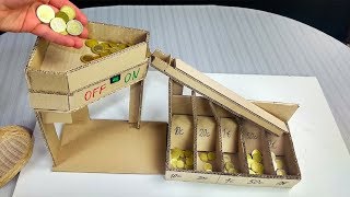 How to make an Automatic Coin Sorting Machine from Cardboard [upl. by Arriaet]