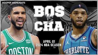 Boston Celtics vs Charlotte Hornets Full Game Highlights  Apr 1  2024 NBA Season [upl. by Favin]